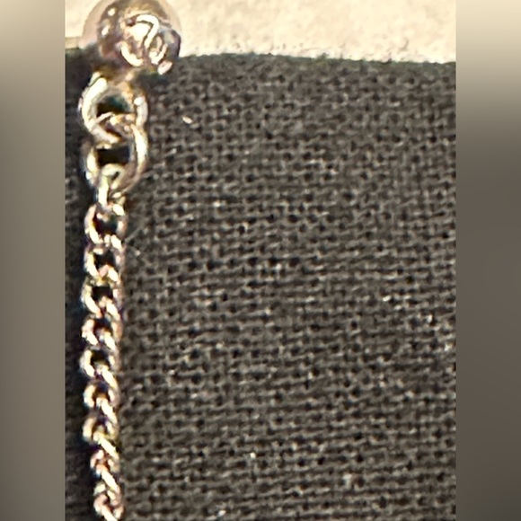 Authentic Chanel Crystal Chain CC Logo Dangle Drop Earrings - Picture 4 of 12